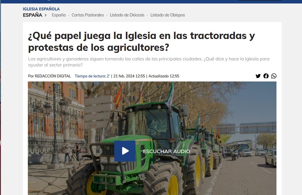 ¿Qué papel juega la Iglesia en las tractoradas y protestas de los agricultores?
