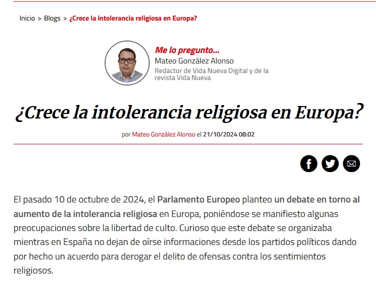 ¿Crece la intolerancia religiosa en Europa?