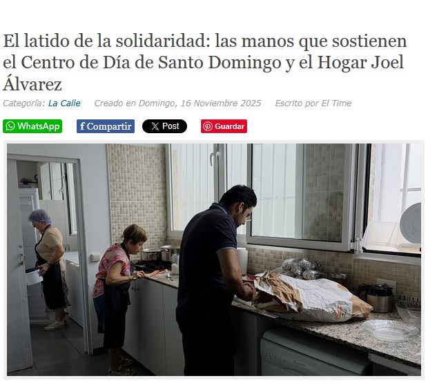 El latido de la solidaridad: las manos que sostienen el Centro de Día de Santo Domingo y el Hogar Joel Álvarez